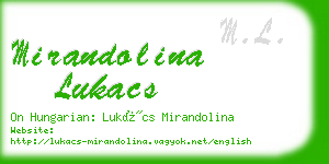 mirandolina lukacs business card